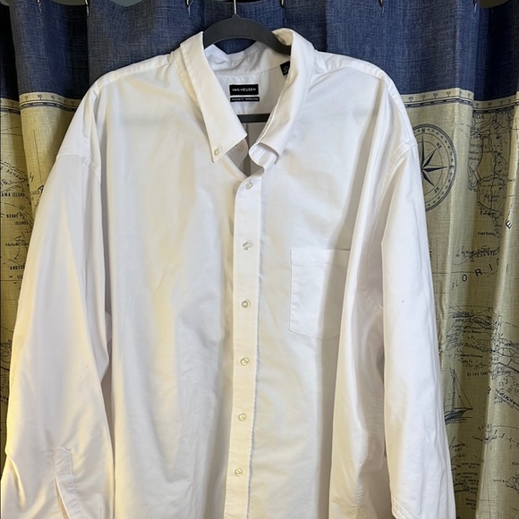 Van Heusen White Dress Shirt Classic Formal Style 21.5 36-37 - Picture 1 of 10